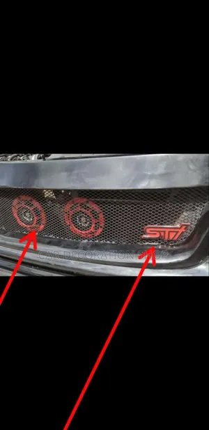 Subaru Car Installed With Red Hella Sportish Horn in Pair