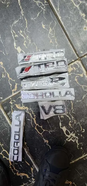V8, Corolla,TRD,Type R Chrome Decal Badges