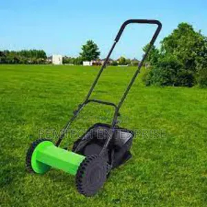 Hand Lawn Mower, 2.6~6.4cm Cutting Height 12inch Steel Blade