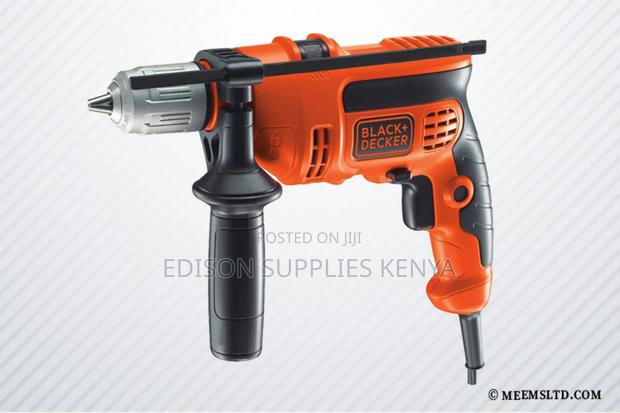 Black Decker Hammer Drill 600w Keyless Automatic Chuck 13mm - thumbnail 2