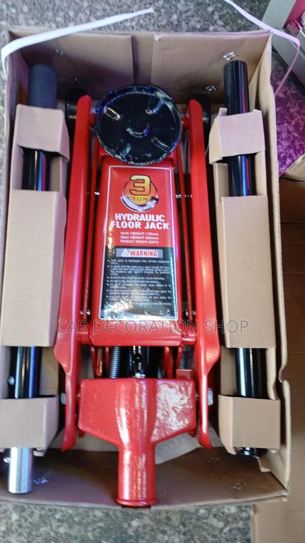Brand New Hand Operated 3ton Red Floor Trolley Jack