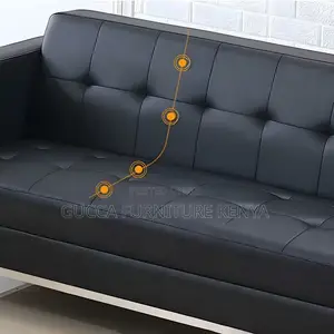 Sofas: Faux Leather Ergonomic 3 Piece Set Sofa