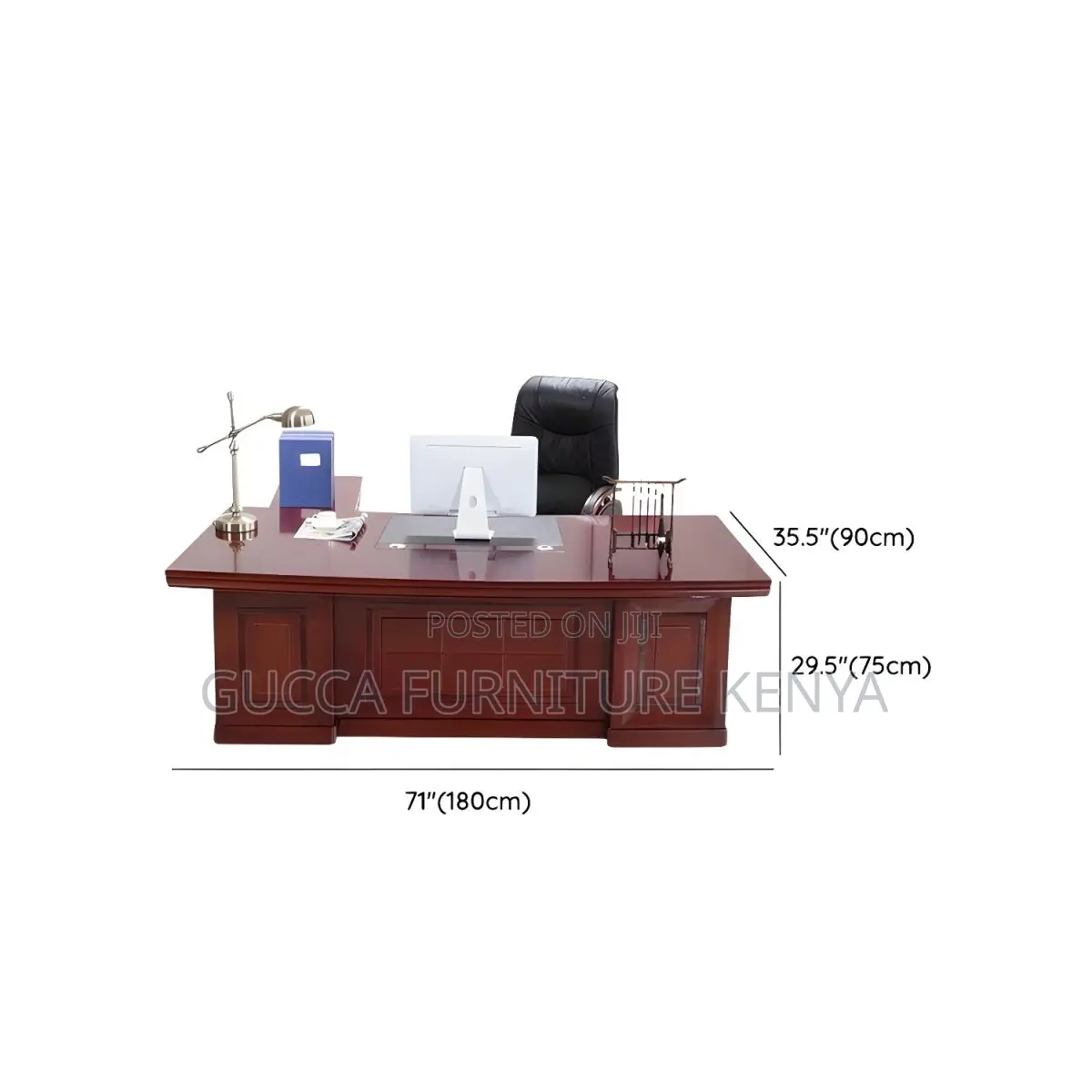 Office Tables:180cm Non-Adjustable Height Executive Desk
