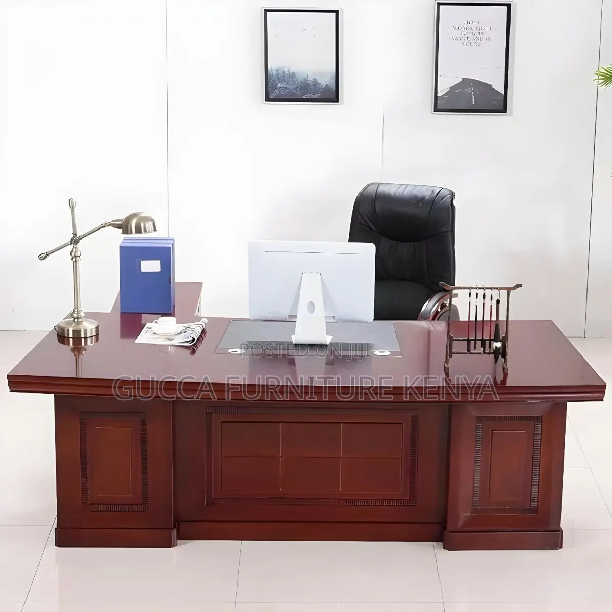 Office Tables:180cm Non-Adjustable Height Executive Desk