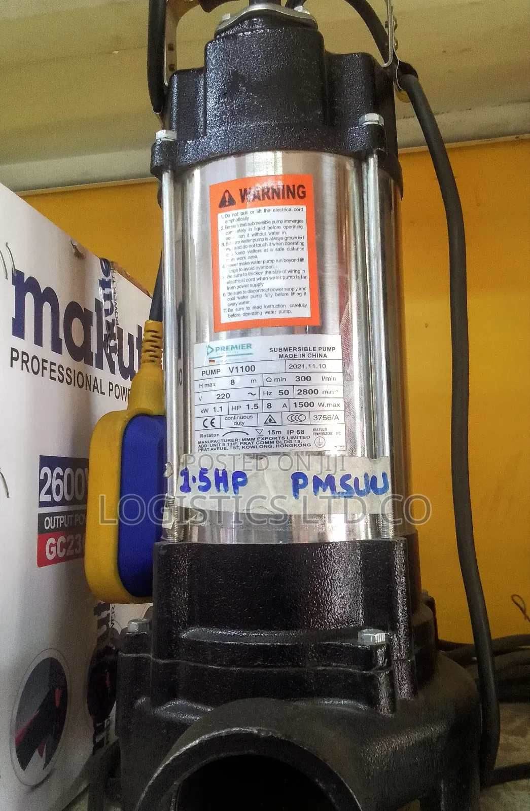 Sewage Pump Submersible 1.5 Hp