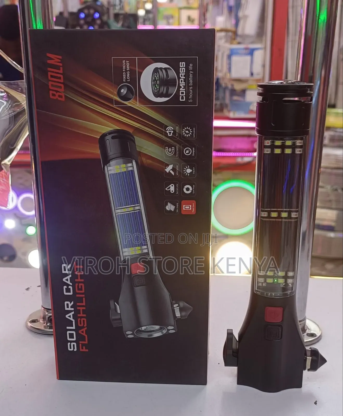 Alarm Torch Multifunctional Solar Flashlight
