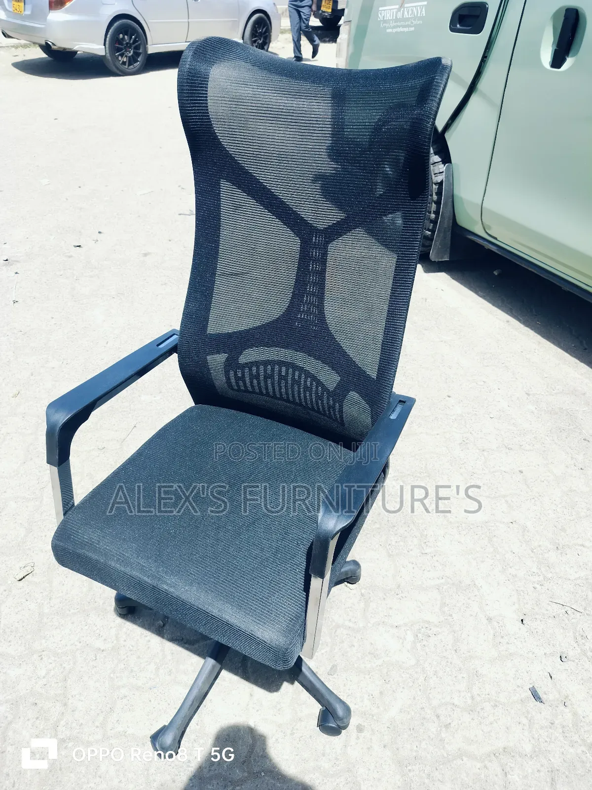 Metallic Arms Office Chair