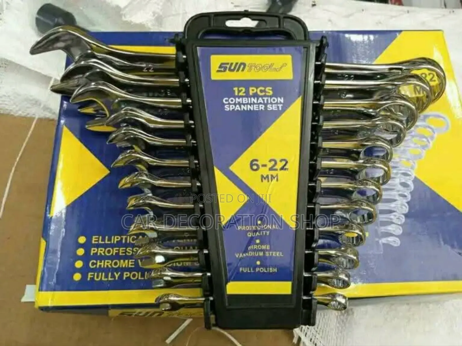 12pcs 6_22mm Combination Ratchet Wrench Spanner Set