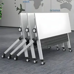 Office Tables:1.2 Meters Modern Foldable Table With Wheels