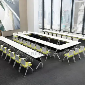 Office Tables:1.2 Meters Modern Foldable Table With Wheels