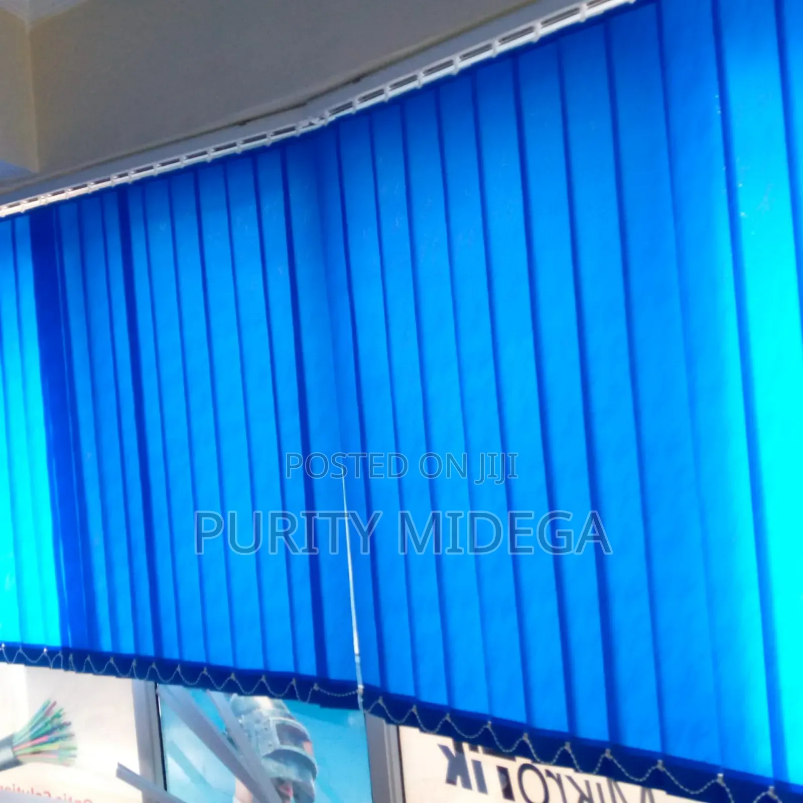 Green,White Fabrics of Vertical Blinds