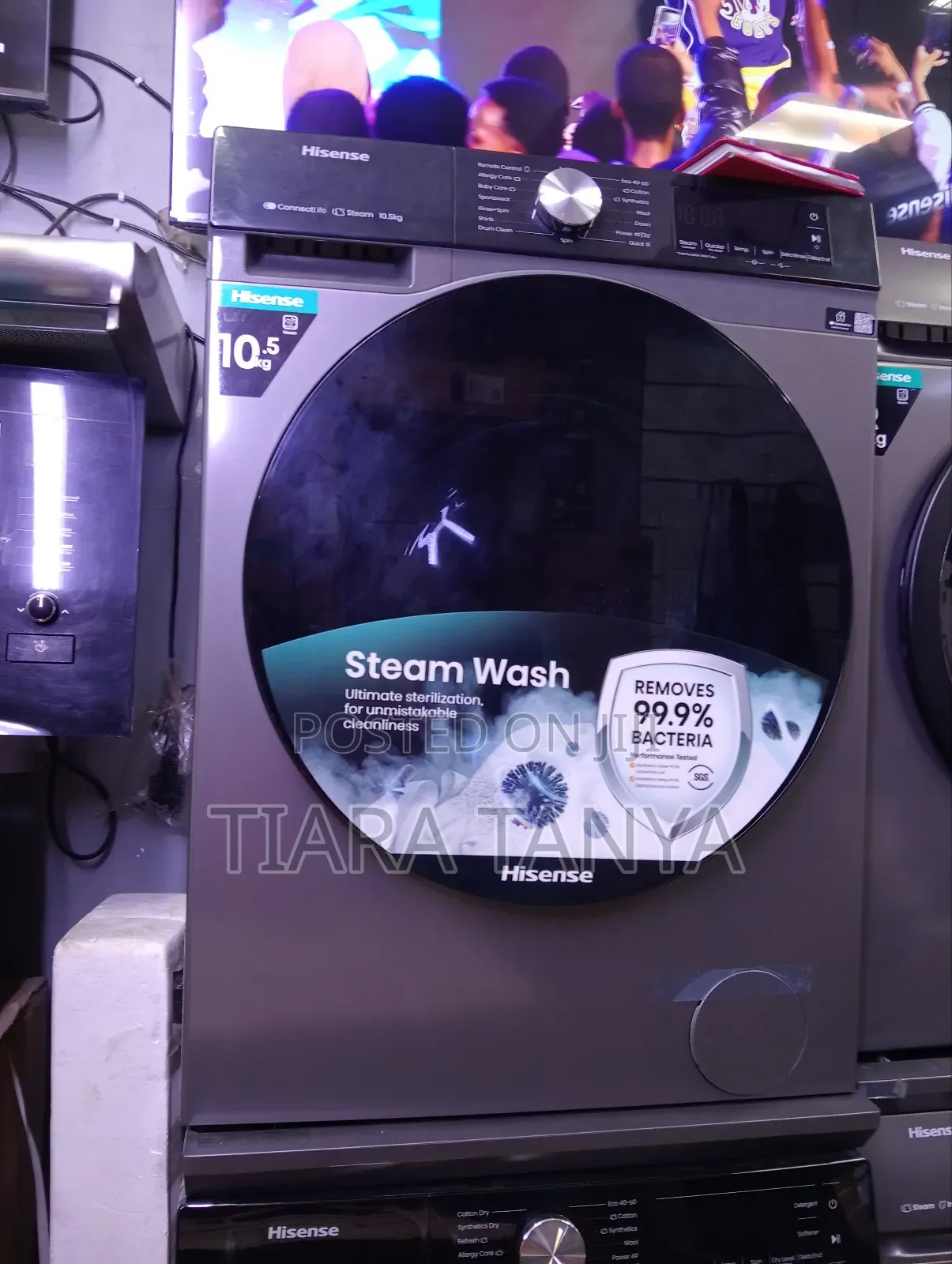 Hisense 10.5 Kg Front Load Wash and Spin Washing Machine