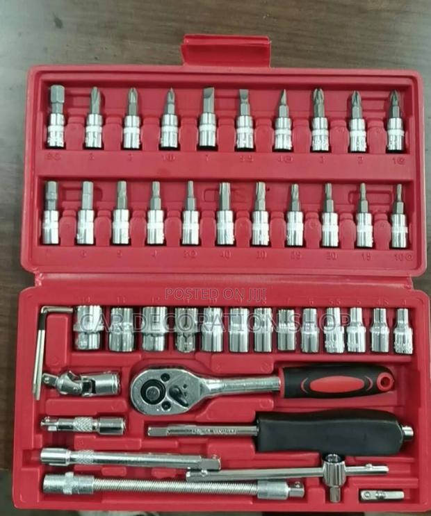 46pc Mechanical Socket Wrench Hand Spanners