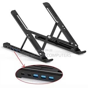 Adjustable Foldable Portable Laptop Stand With Ports