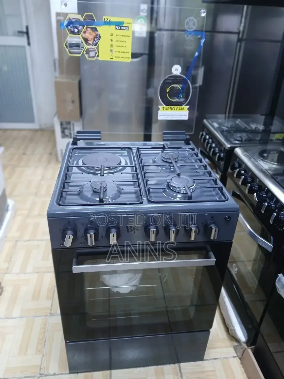 BJS BLCK 3gas+1 Electric Standing 60×60 Cooker