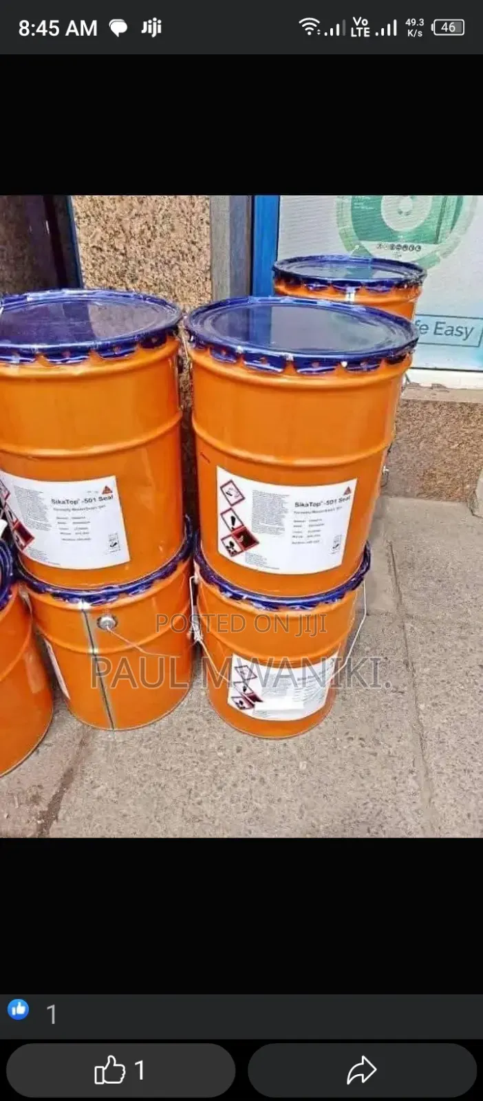 Sika Top 105 Seal Ke Coating For Water Repellant