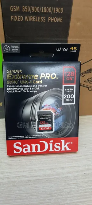 Sandisk 128gb Extreme Pro Uhs-I SDXC Memory Card (Class-10)