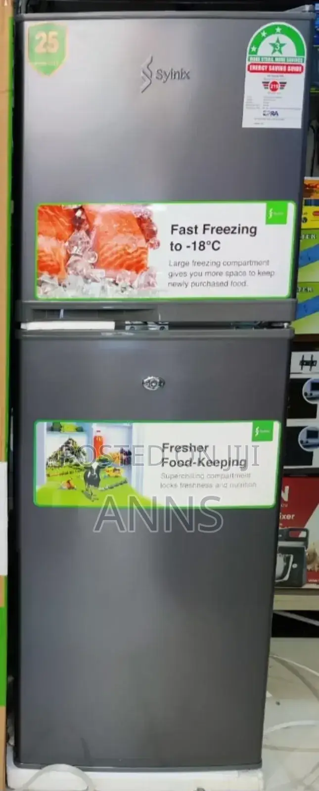 Syinix 210 Litres With Lock Double Door Refrigerator