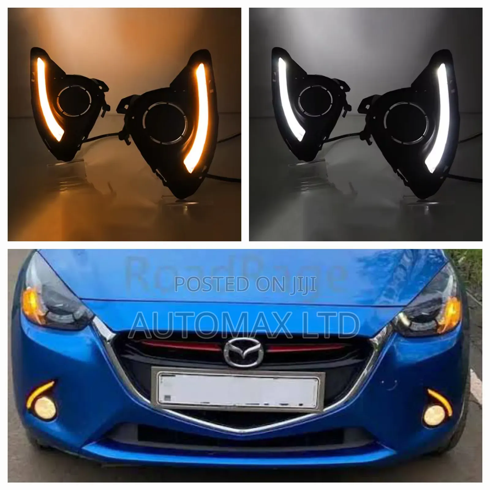 Mazda Demio, Yr2016+, Fog Light Covers With DRL/Signal