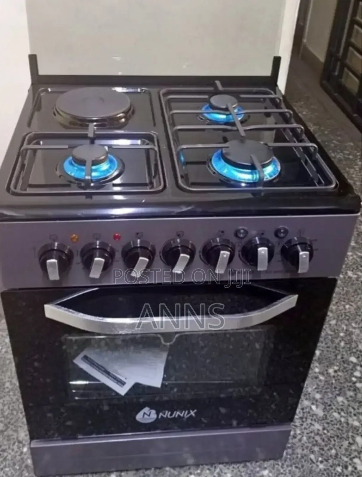 Nunix 3+1 With Electric Oven 60×60 Standing Cooker