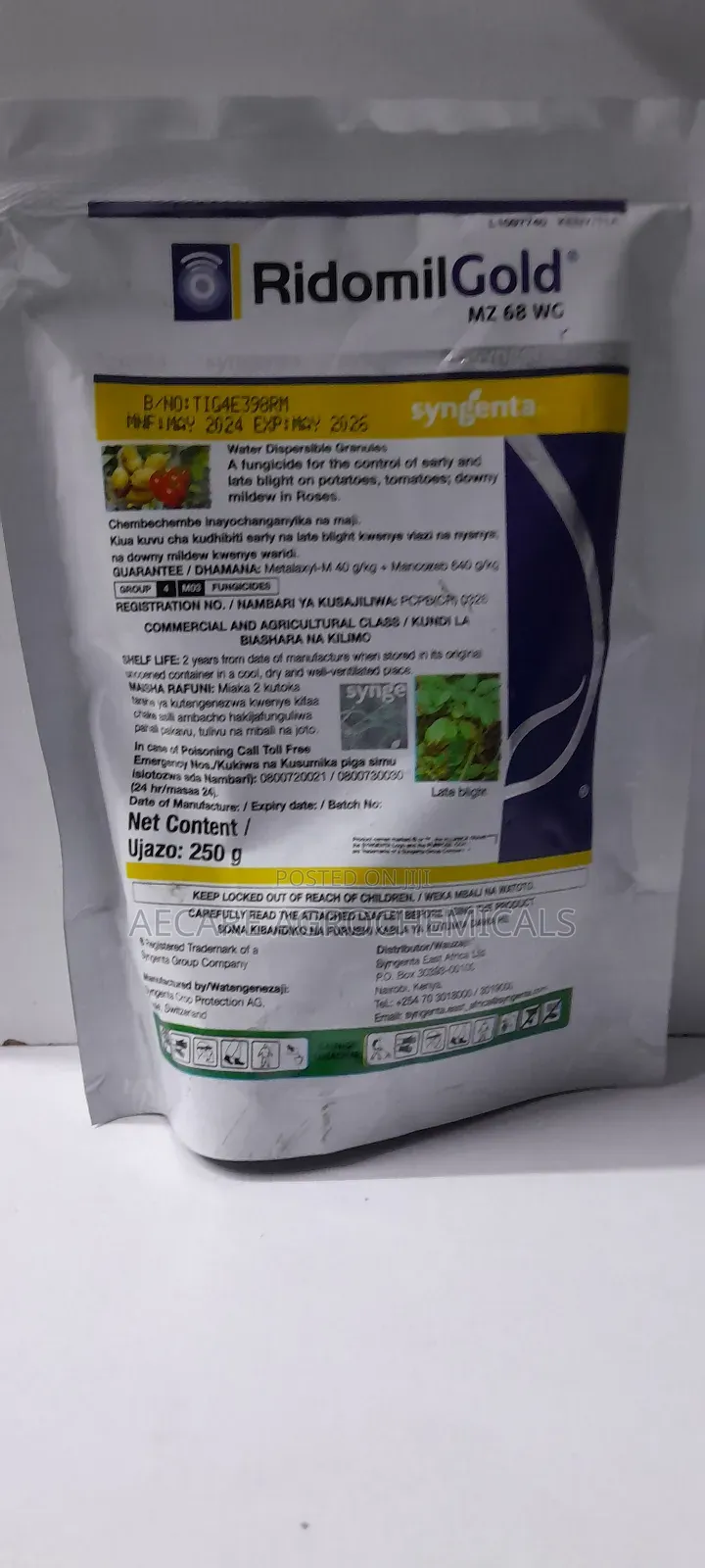 Ridomil-gold Fungicide 50g,  250G And 1kg