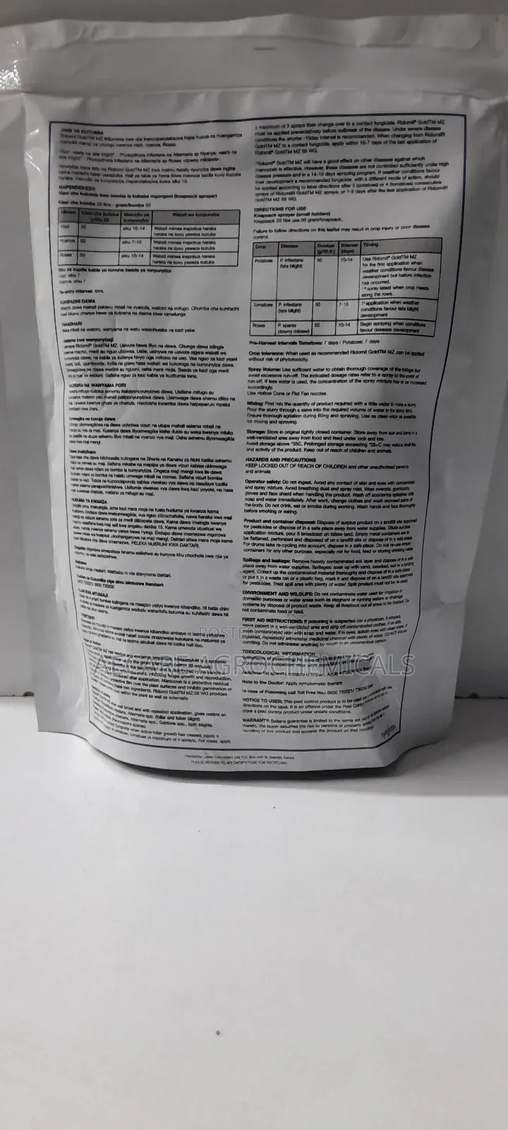 Ridomil-gold Fungicide 50g,  250G And 1kg