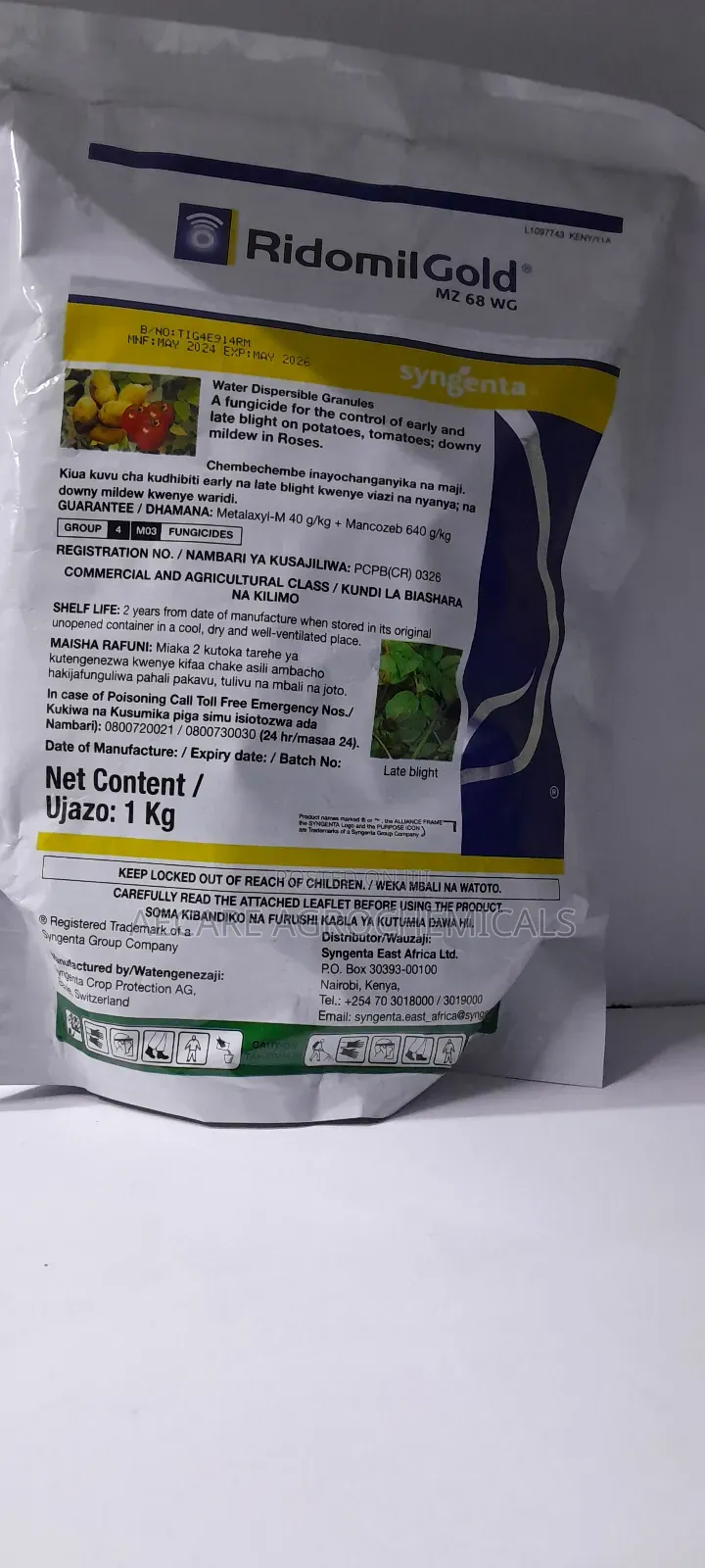 Ridomil-gold Fungicide 50g,  250G And 1kg