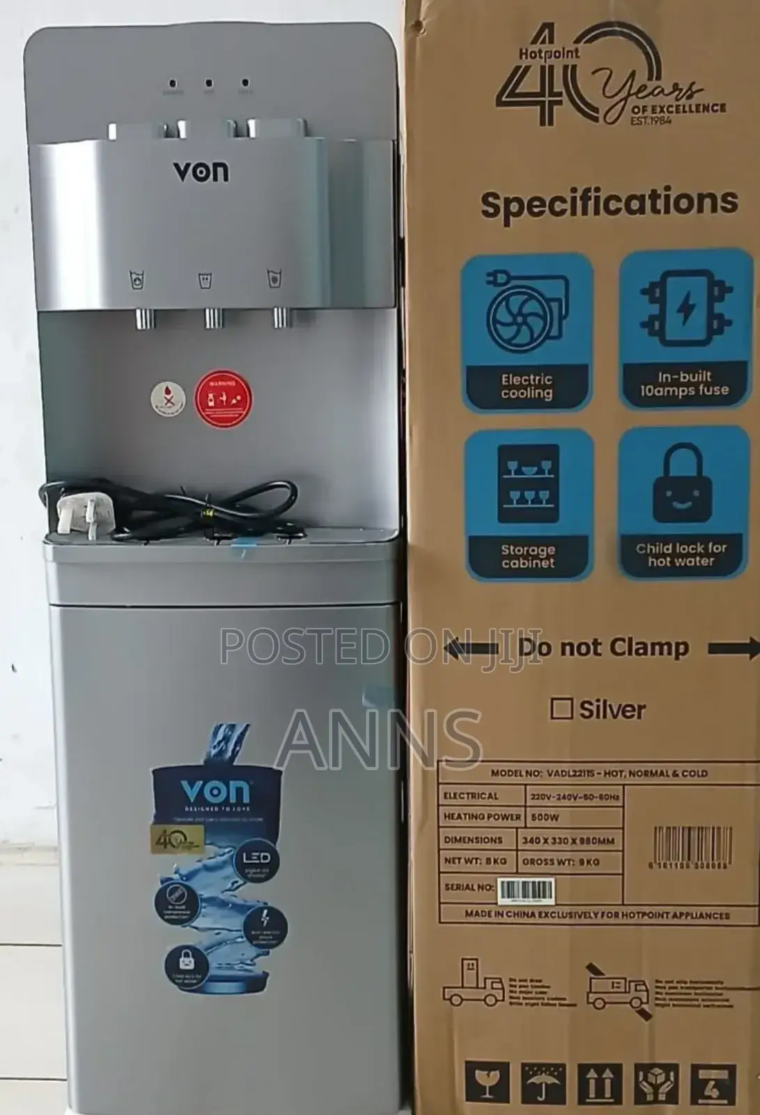Von 3 Tap Silver Best Hot, Normal and Cold Dispenser