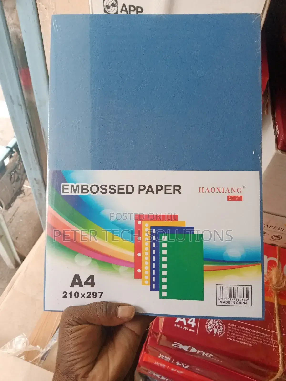 EMBORSED Paper Assorted Colors Available