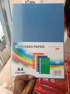 EMBORSED Paper Assorted Colors Available