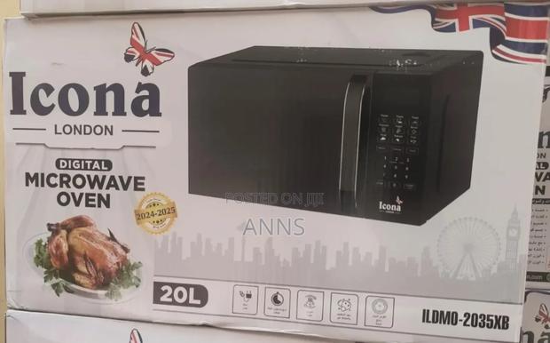 Icona 20L Black Digital Microwave