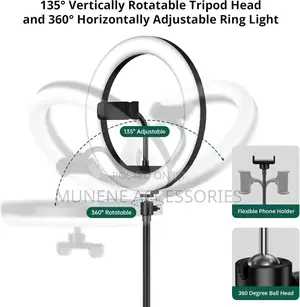10" Selfie Ring Light With 2.1m Tripod Stand Phone Holder