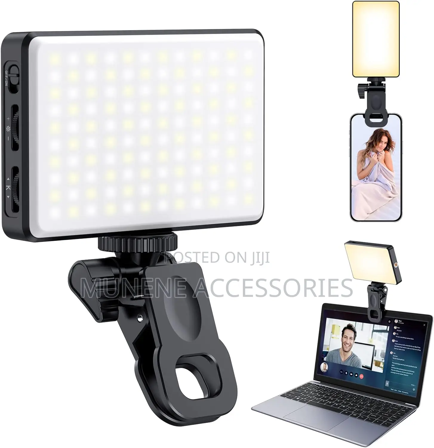 120LED RECHARGE Phone RGB Selfie Clip Video CAMERA Light