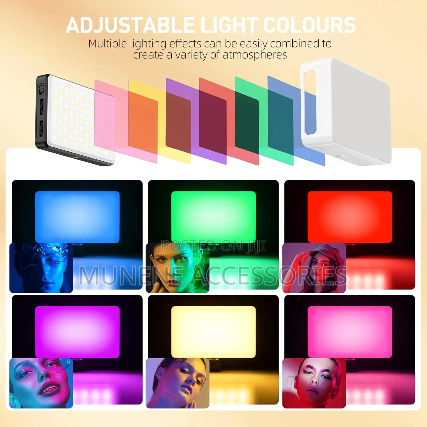 120LED RECHARGE Phone RGB Selfie Clip Video CAMERA Light