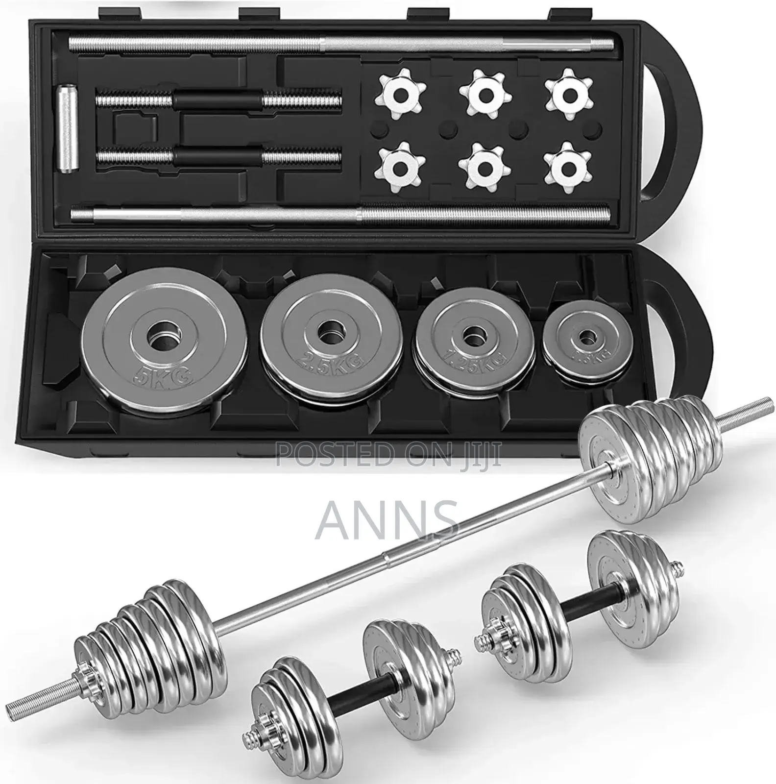 50kgs Chrome Adjustable Size Dumbells