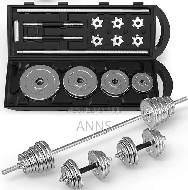 50kgs Chrome Adjustable Size Dumbells