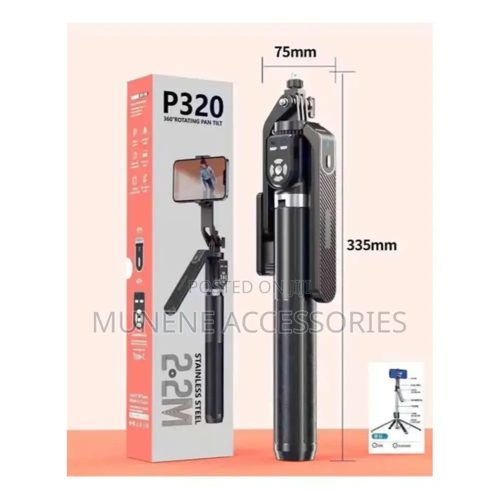 P320 2.2M Bluetooth Tripod Selfie Stick CAMERA Stand Gimbal