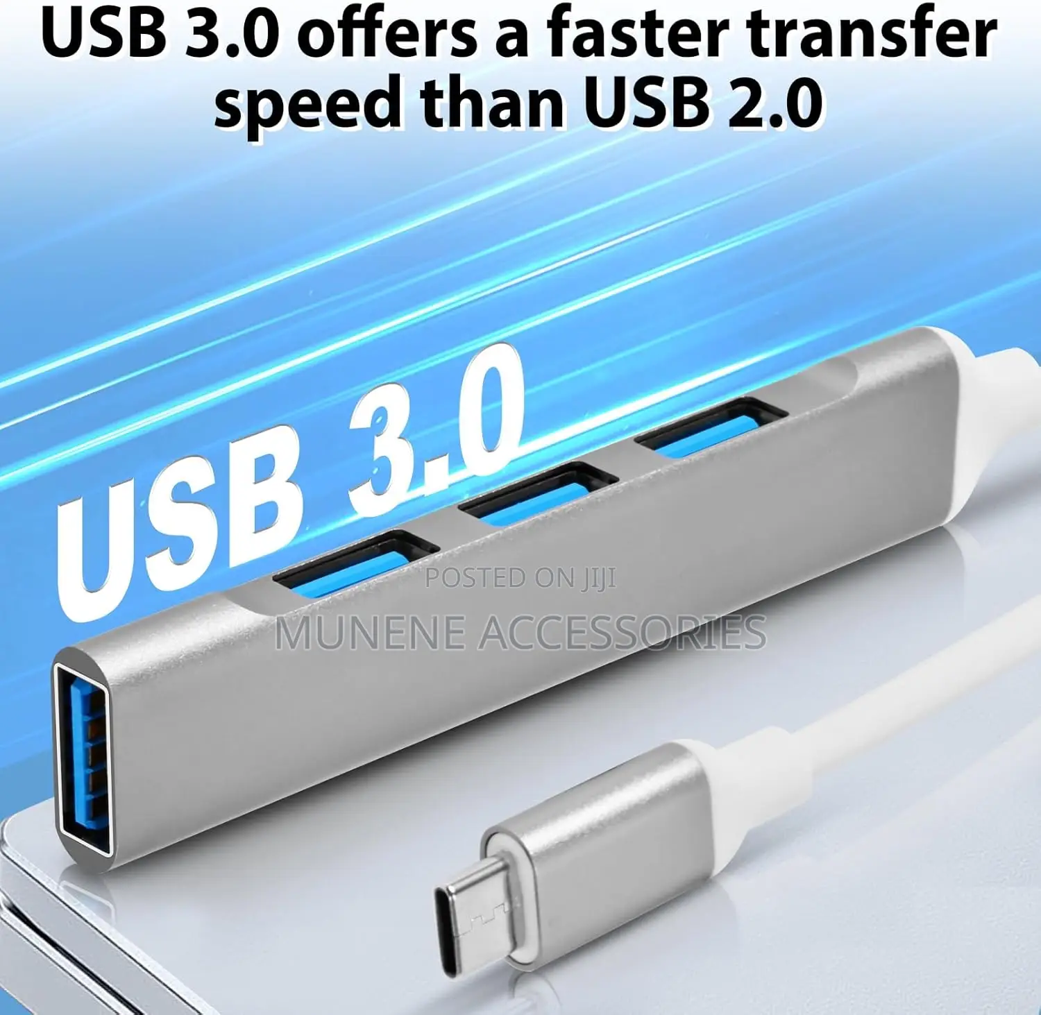 Alum USB C to USB a 3.0 Adapter 4 Ports Type C Plug and Play