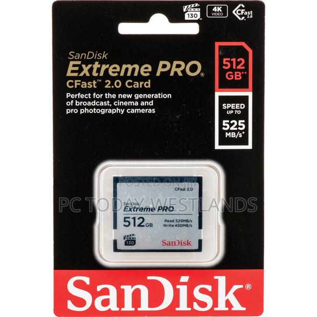 Sandisk 512gb Extreme Pro 525mb/S Cfast 2.0 SDCFSP-512g-G46d