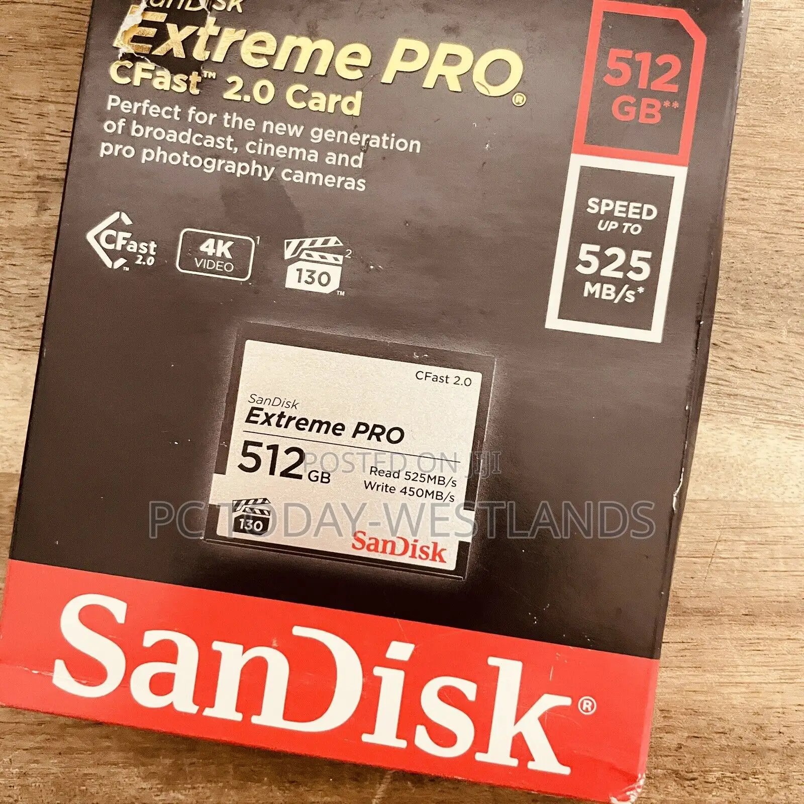 Sandisk 512gb Extreme Pro 525mb/S Cfast 2.0 SDCFSP-512g-G46d