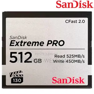 Sandisk 512gb Extreme Pro 525mb/S Cfast 2.0 SDCFSP-512g-G46d