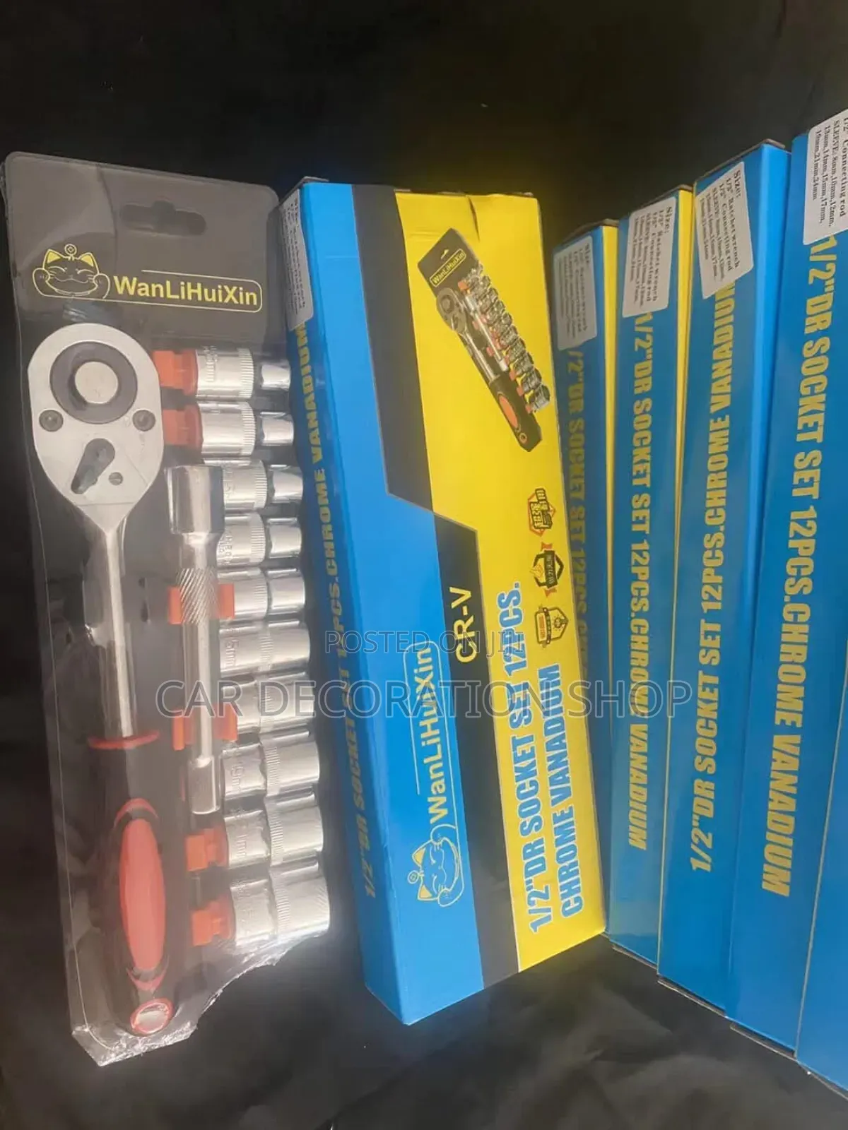 12pc Chrome Vanadium 1/2" Drive Socket Set