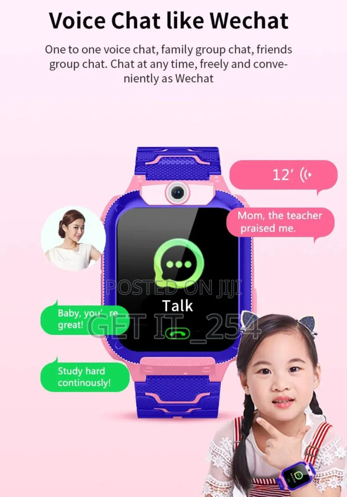 *Kids Smart Watch With SIM Card Slot