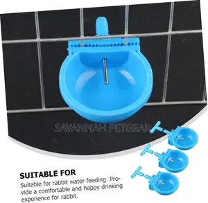 20pcs Bunny Water Bowl Drinking Bowls Hanging Rabbit Feeder