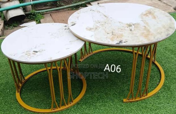 New Model Luxury Pure Ceramic Marble Topnesting Coffee Table - main view