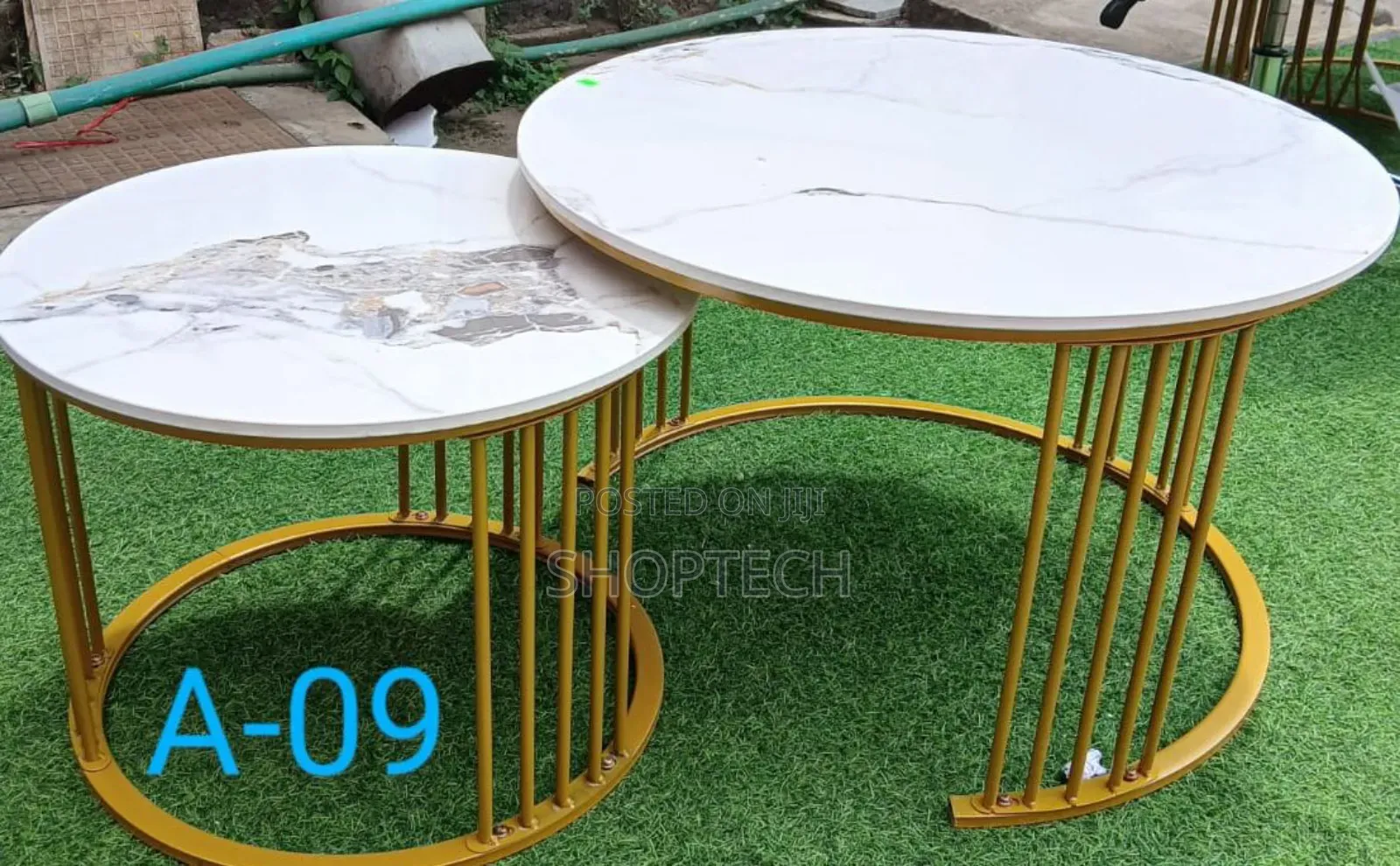 New Model Luxury Pure Ceramic Marble Top Nesting Tables
