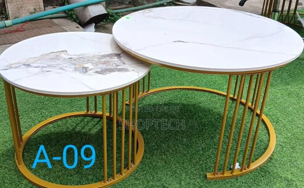New Model Luxury Pure Ceramic Marble Top Nesting Tables