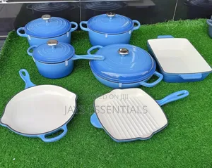 7pc Enamel Cast Iron Cookware Set