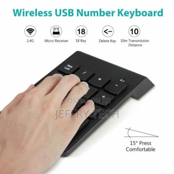 USB Wireless Number Pad Numpad Numeric Keypad Number Keyboar - thumbnail 3