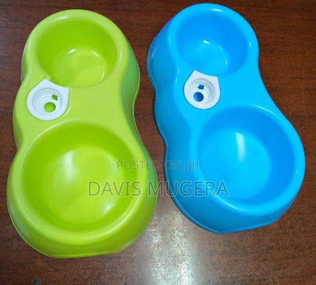 Plastic Non Slip Pets Food Water Bowl Feeder Automatic Set - main view